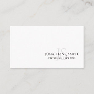 Carte De Visite Monogramme minimaliste élégant tendance Plain mode