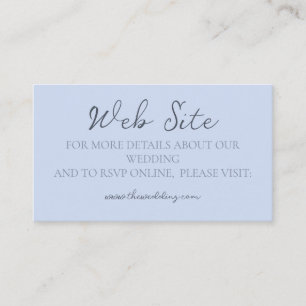 Carte De Visite Monogramme minimaliste Mariage Beau Bleu