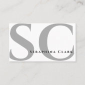 Carte De Visite Monogramme minimaliste moderne Professionnalisme p (Devant)