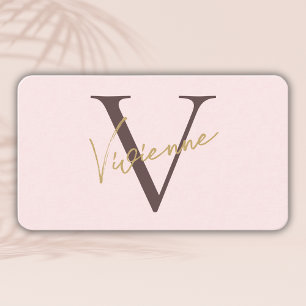 Carte De Visite Monogramme Minimaliste Moderne Professionnel Arron