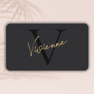 Carte De Visite Monogramme Minimaliste Moderne Professionnel Arron