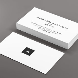 Carte De Visite Monogramme minimaliste moderne Simple Professionne