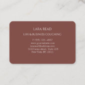 Carte De Visite Monogramme, minimaliste roux (Dos)