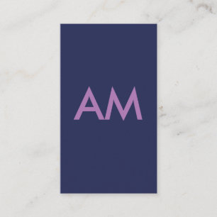 Carte De Visite Monogramme minimaliste violet