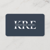 Carte De Visite Monogramme minimum Charbon moderne professionnel (Devant)