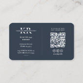 Carte De Visite Monogramme minimum Charbon moderne professionnel (Dos)