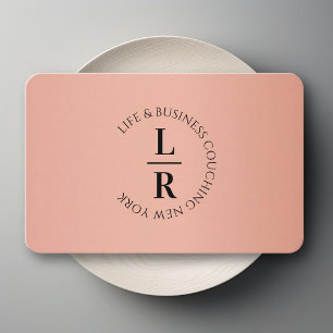 Carte De Visite Monogramme, minimum de cuivre Gold Business