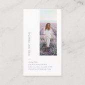 Carte De Visite Monogramme minimum de trois photos (Dos)