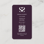 Carte De Visite Monogramme minimum S Purple Rose Beauté (Dos)