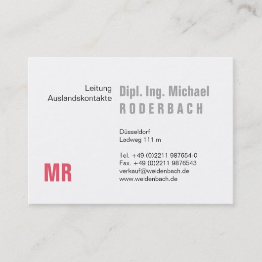 Carte De Visite Monogramme Mit (Devant)