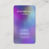 Carte De Visite Monogramme Modèle Moderne Élégant Art Abstrait (Dos)