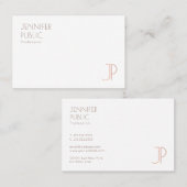 Carte De Visite Monogramme Modèle Moderne Élégant Design simple (Devant / Derrière)