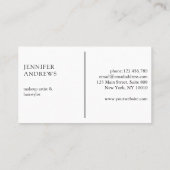 Carte De Visite monogramme moderne (Dos)