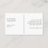 Carte De Visite monogramme moderne (Dos)