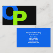 Carte De Visite Monogramme moderne 22 (Devant / Derrière)