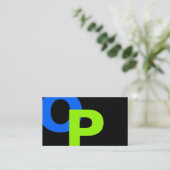 Carte De Visite Monogramme moderne 22 (Debout devant)