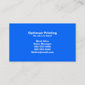 Carte De Visite Monogramme moderne 22 (Dos)