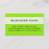 Carte De Visite Monogramme Moderne Arrière - plan de chaux (Dos)