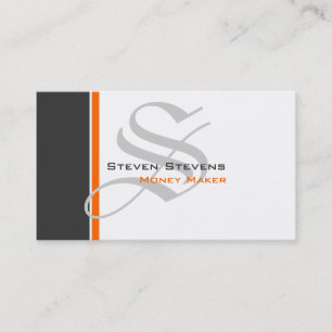 Carte De Visite Monogramme moderne B de 3 couleurs
