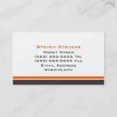 Carte De Visite Monogramme moderne B de 3 couleurs (Dos)