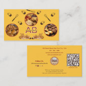 Carte De Visite Monogramme moderne Boulangerie professionnelle Jau (Devant / Derrière)