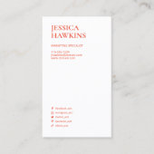 Carte De Visite Monogramme moderne branché Médias sociaux brûlés o (Devant)