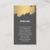 Carte De Visite Monogramme moderne / Brassage d'or (Dos)