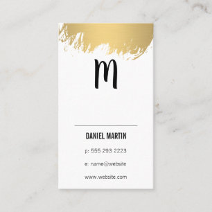Carte De Visite Monogramme moderne / Brassage d'or