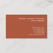 Carte De Visite Monogramme moderne (brun rouge) (Dos)