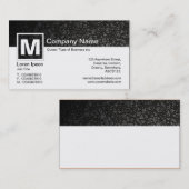 Carte De Visite Monogramme moderne - Chemin sombre (Devant / Derrière)