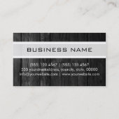 Carte De Visite Monogramme moderne couleur bois peint #3 (Dos)