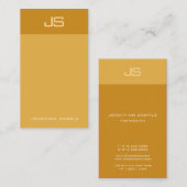 Carte De Visite Monogramme moderne créatif Modèle vertical tendanc (Devant / Derrière)