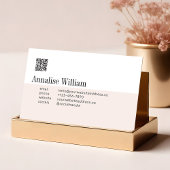 Carte De Visite Monogramme moderne Crest Circle Photo personnalisé