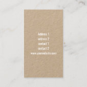 Carte De Visite monogramme moderne d'ananas tropical (Dos)