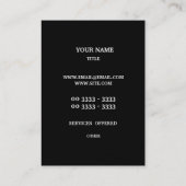 Carte De Visite Monogramme moderne de Chevron (Dos)