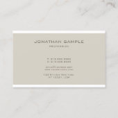 Carte De Visite Monogramme moderne design professionnel (Dos)