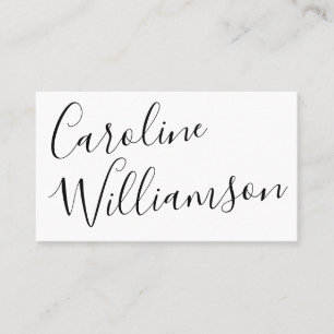 Carte De Visite Monogramme Moderne Élégant Calligraphie Script Chi