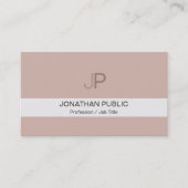 Carte De Visite Monogramme Moderne Élégant Chic Couleur Harmonie L (Devant)