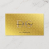 Carte De Visite Monogramme moderne Élégant éléments d'or professio (Devant)