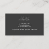 Carte De Visite Monogramme moderne élégant Emblème rond élégant (Dos)