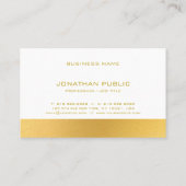 Carte De Visite Monogramme moderne Elegant Gold Modèle tendance (Dos)