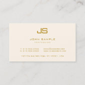 Carte De Visite Monogramme moderne élégant luxe Ruby Rouge & Or (Dos)