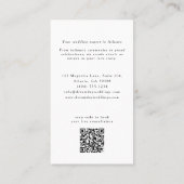 Carte De Visite Monogramme moderne Elégant Mariage Planificateur P (Dos)