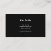 Carte De Visite Monogramme Moderne Élégant Minimal Noir et Blanc (Dos)