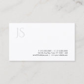 Carte De Visite Monogramme moderne élégant Modèle design simple (Dos)