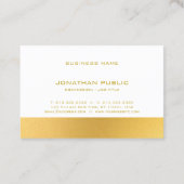 Carte De Visite Monogramme moderne Elégant Modèle Or tendance (Dos)