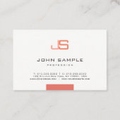 Carte De Visite Monogramme Moderne Élégant Modèle Professionnel (Dos)