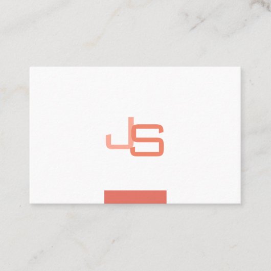 Carte De Visite Monogramme Moderne Élégant Modèle Professionnel (Devant)