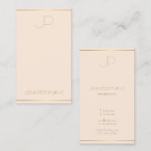 Carte De Visite Monogramme moderne Élégant Modèle professionnel (Devant / Derrière)