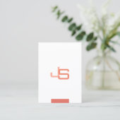 Carte De Visite Monogramme Moderne Élégant Modèle tendance (Debout devant)